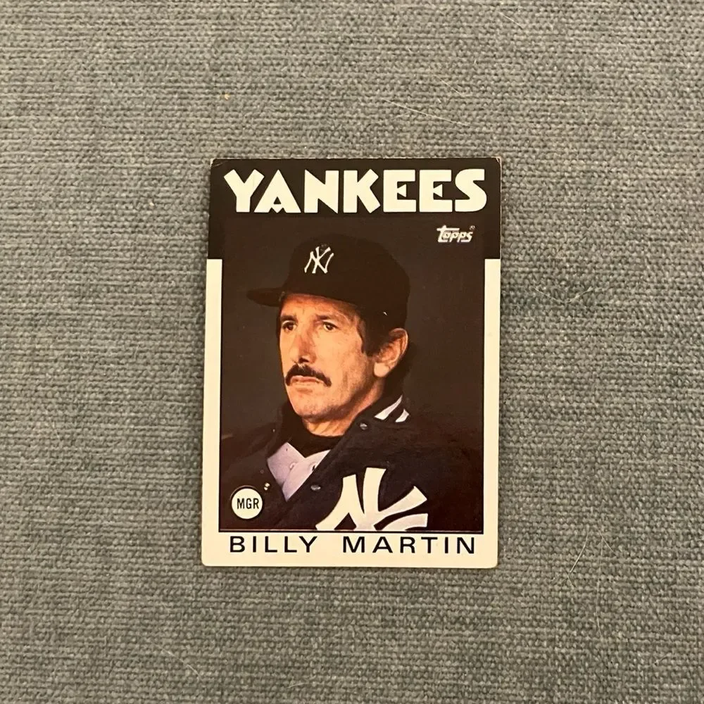 1986 Topps New York Yankees Baseball Card Trading Card
